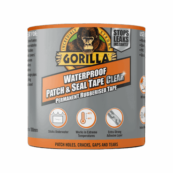 Gorilla Tape Waterproof Patch & Seal Clear