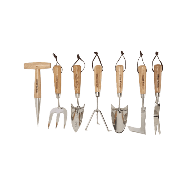 Draper Heritage Stainless Steel Garden Tool Set with Ash Handles (7 Piece)