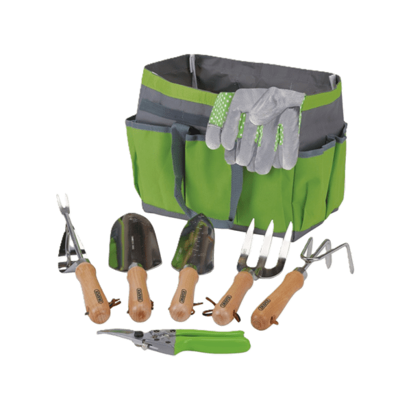 Draper Stainless Steel Garden Tool Set with Storage Bag (8 Piece)
