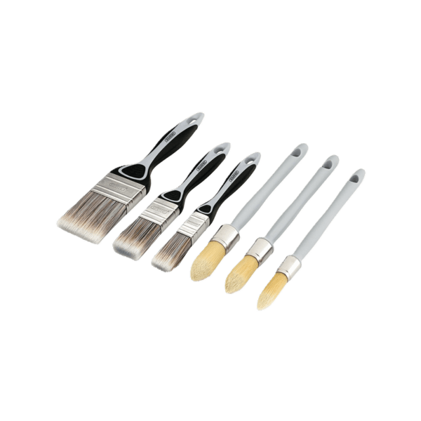 Draper Flat and Round Sash Paint Brush Set (6 Piece)