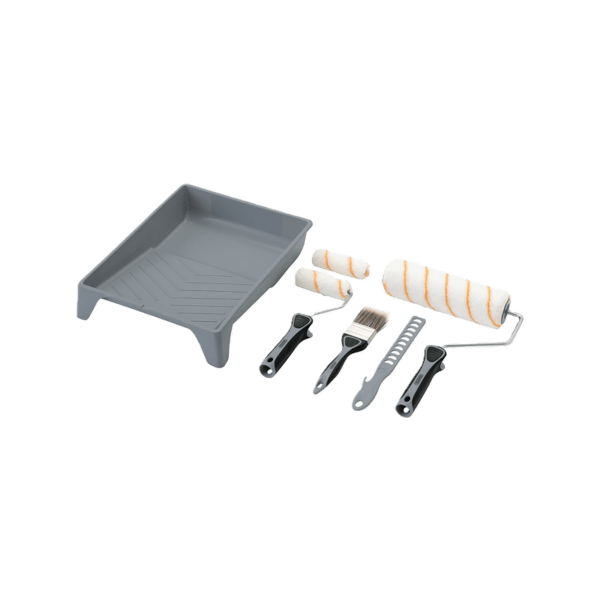 Draper Medium Pile Polyester Paint Roller and Brush Set with Soft Grip (8 Piece)
